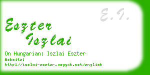 eszter iszlai business card